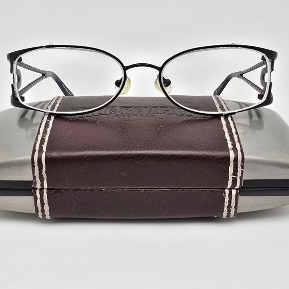 True Religion Ashley Black Semi-Rimless Eyeglasses Frame w/ Case 51-17-135 - Picture 1 of 15